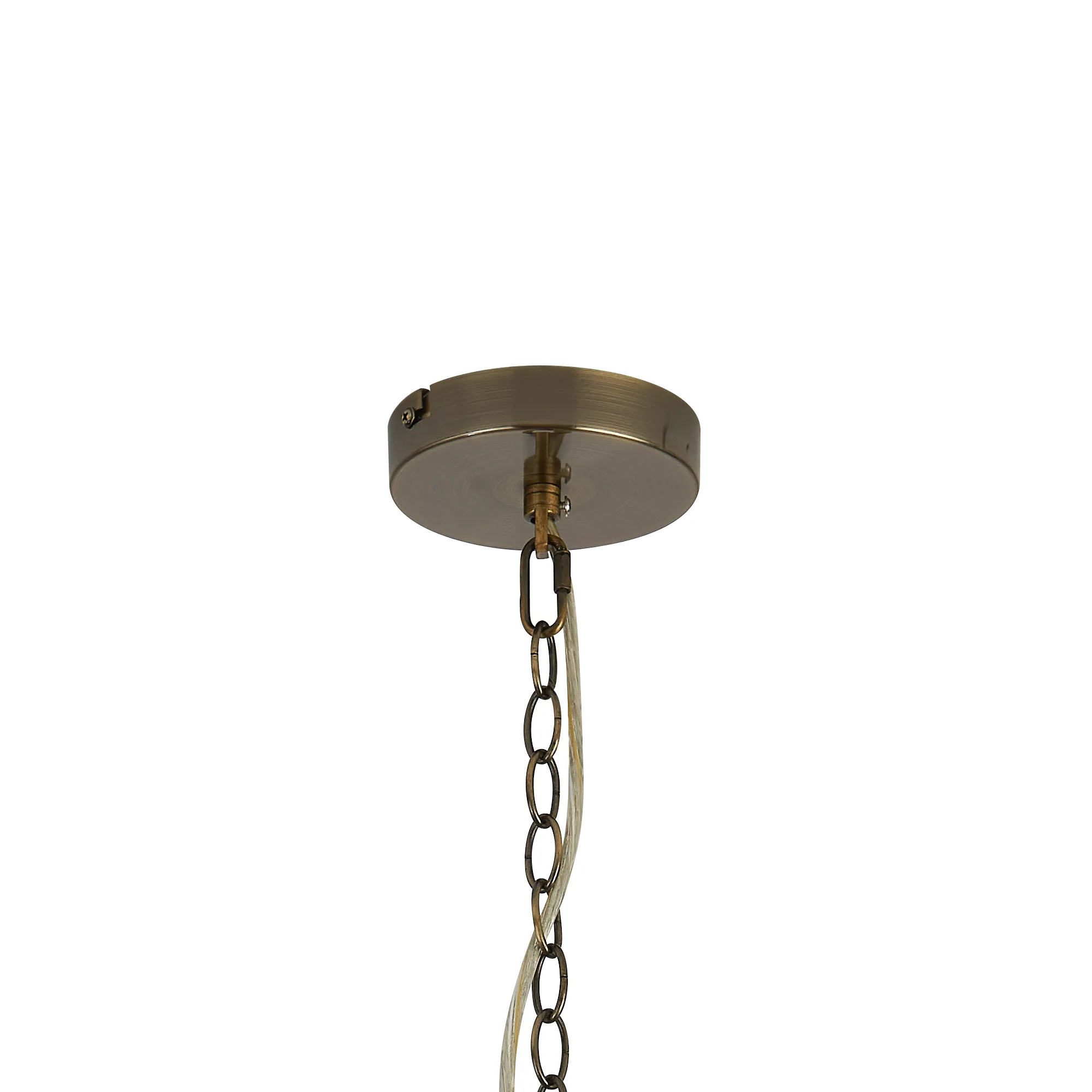 Eden Chain Single Pendant With Glass Rod Shade, 1 x E27- Various Finishes - Image 29
