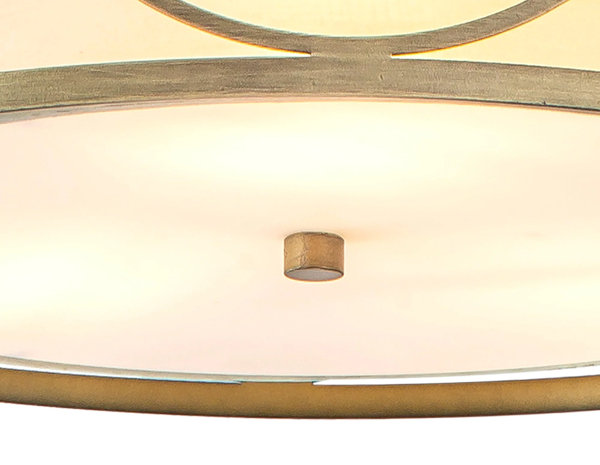 Edgerton Centre Ceiling Light 3/5Lt - Aged Gold & Cream Fabric Shade - Image 15