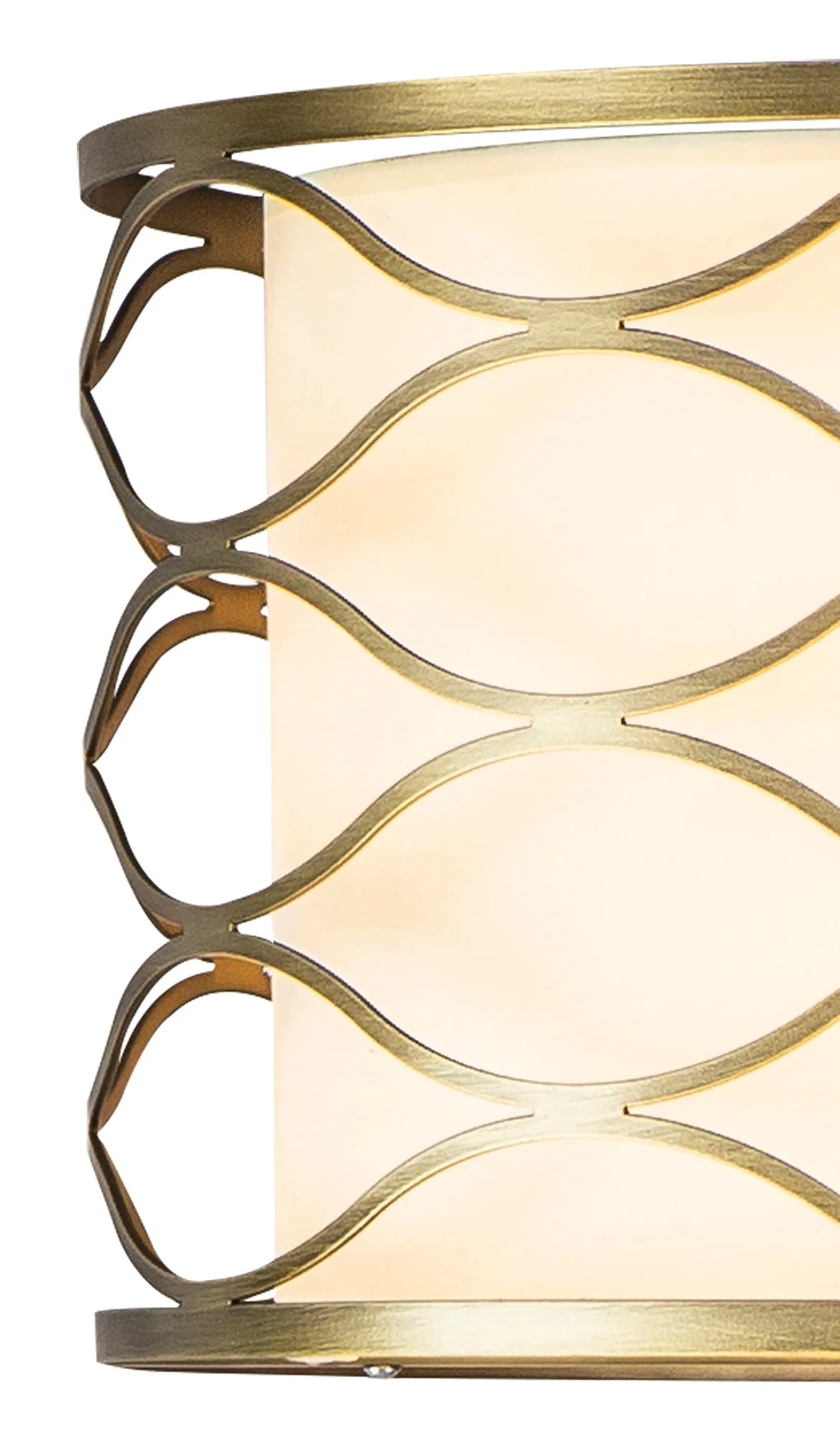 Edgerton Floor Lamp 3 Light E14 Aged Gold & Cream Fabric Shade - Image 4