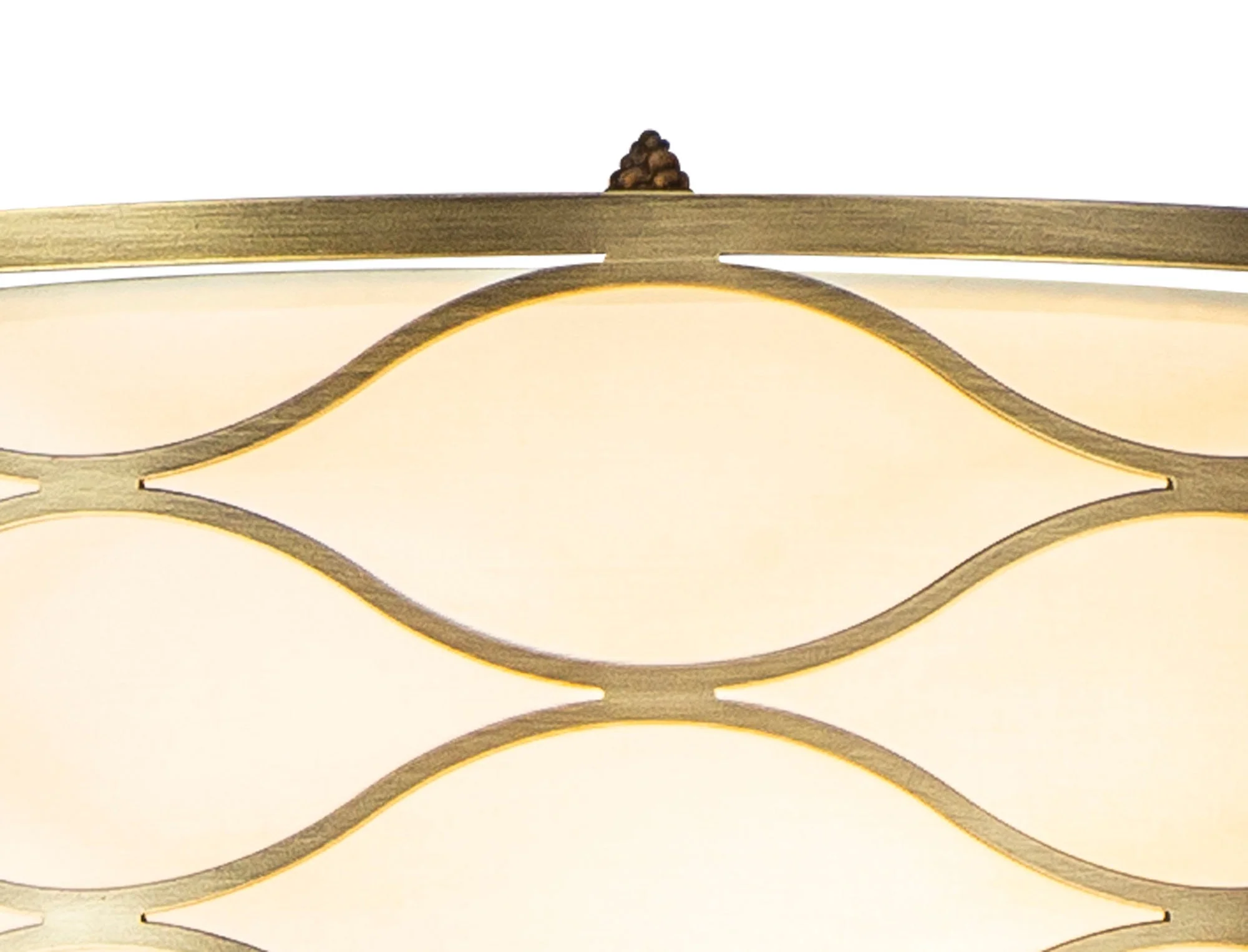 Edgerton Floor Lamp 3 Light E14 Aged Gold & Cream Fabric Shade - Image 5