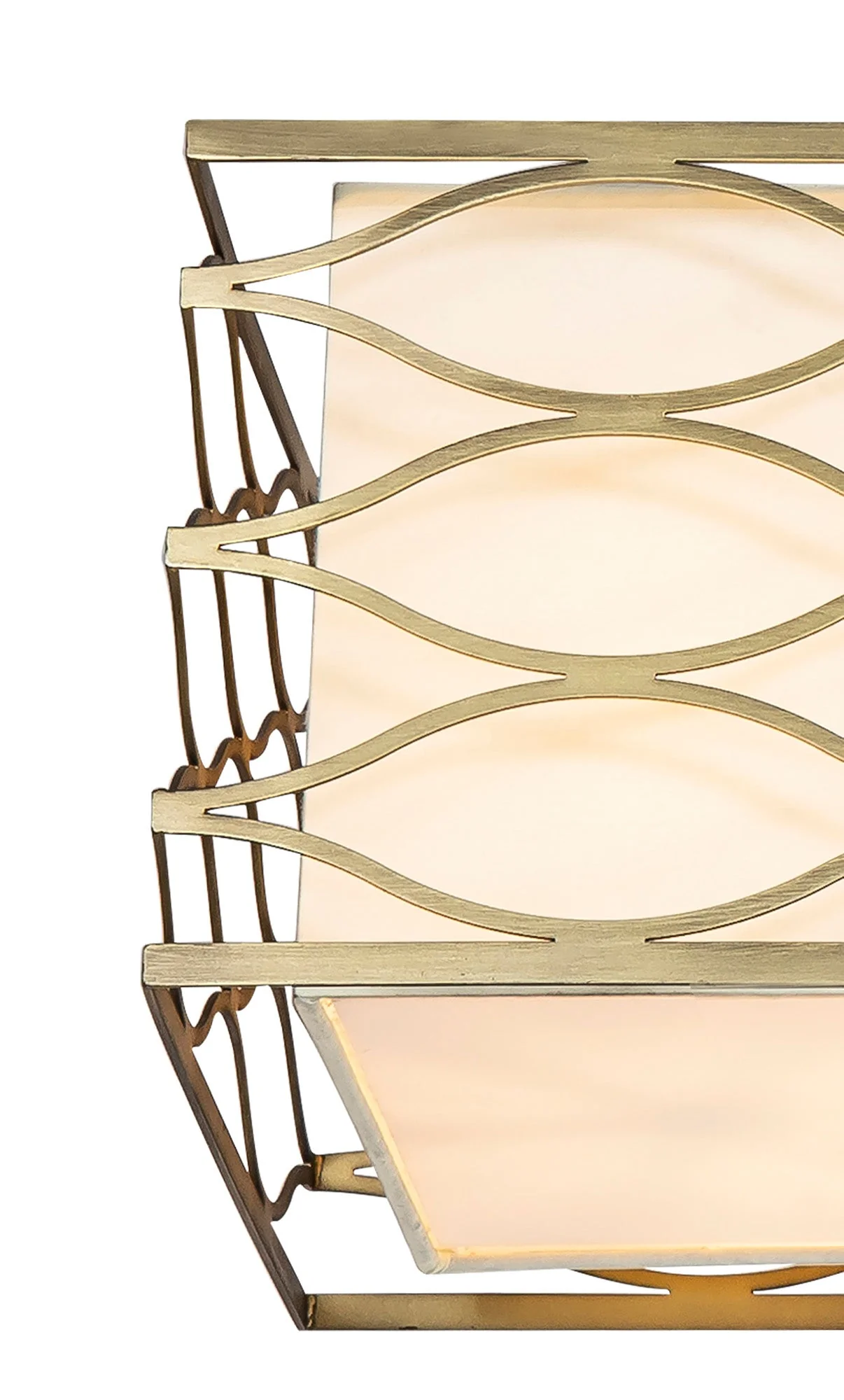 Edgerton Rectangle Kitchen Table/Island Light, 5 Light - Aged Gold & Cream Fabric Shade - Image 7