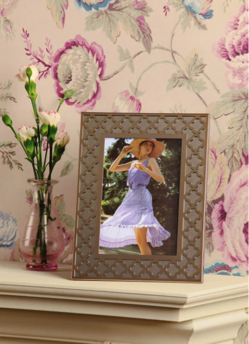Efa Photo Frame Polished Gold and Mirror 4" x 6" - Image 3