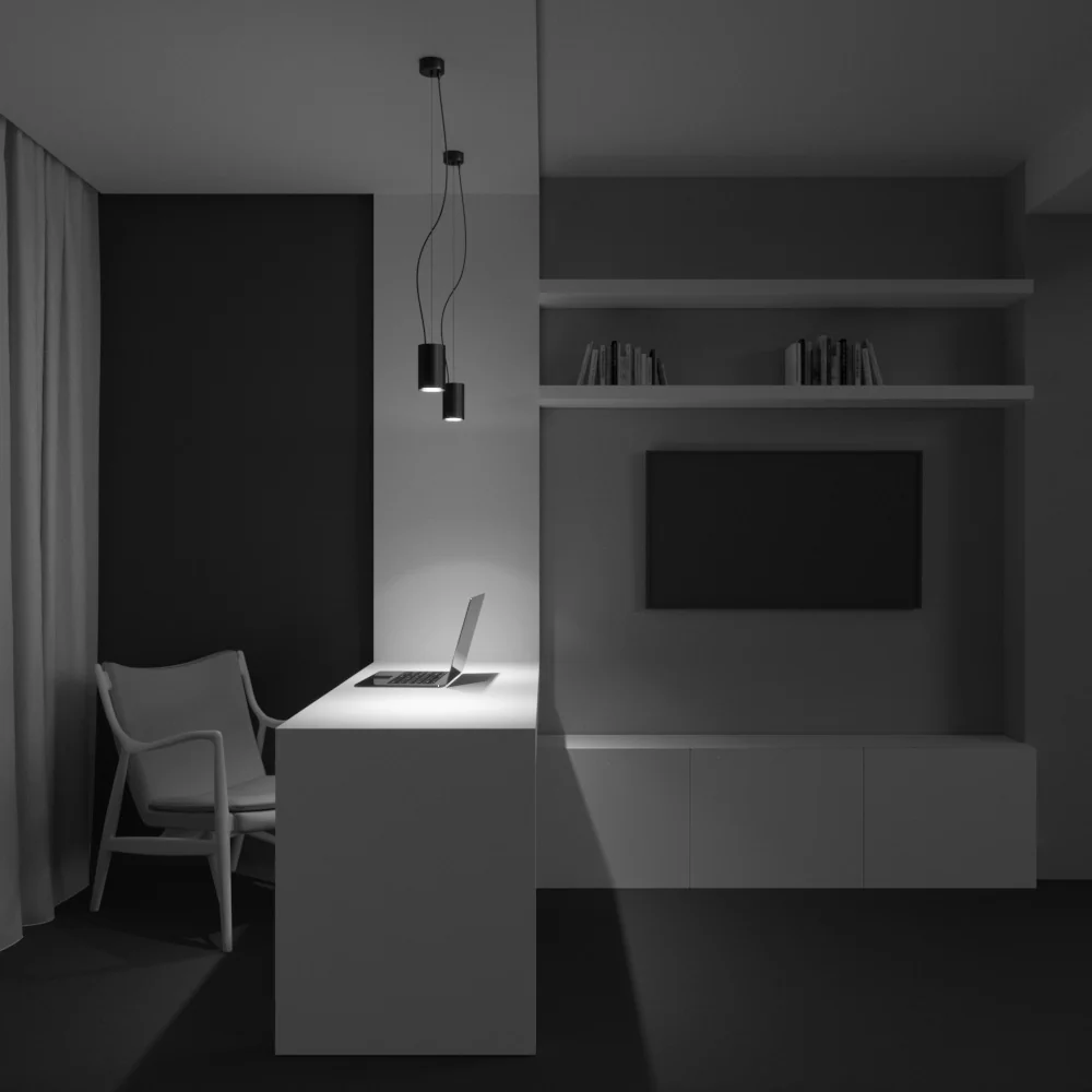 Efir 3000K Pendant Light- Black/ Gold/ White - Image 13