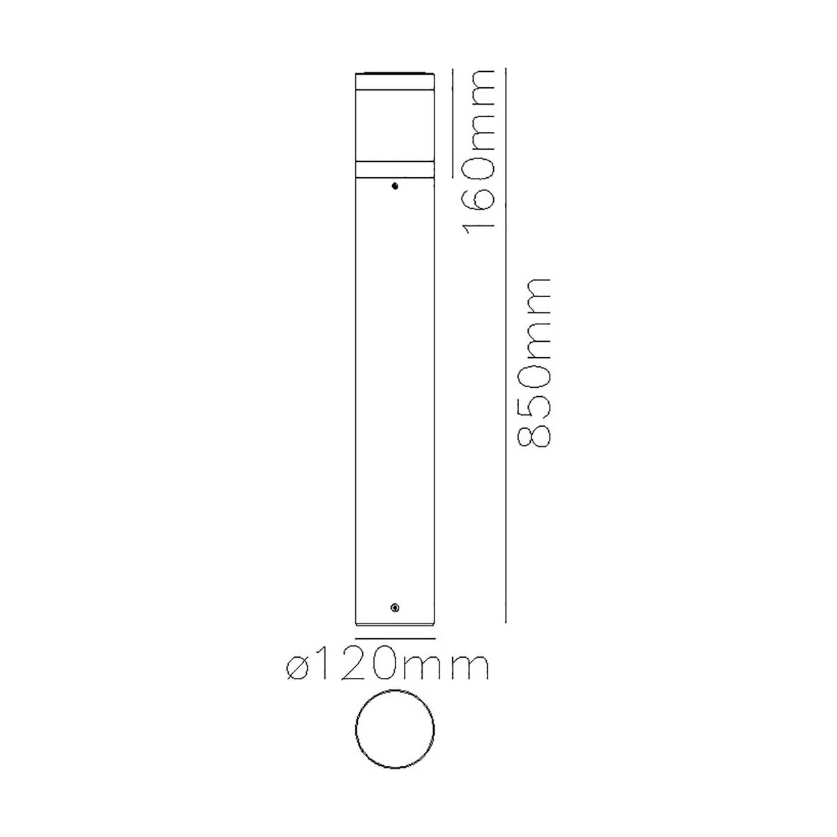 Egersund LED Bollard Various Type - Graphite Integrated LED IP65 - Image 22