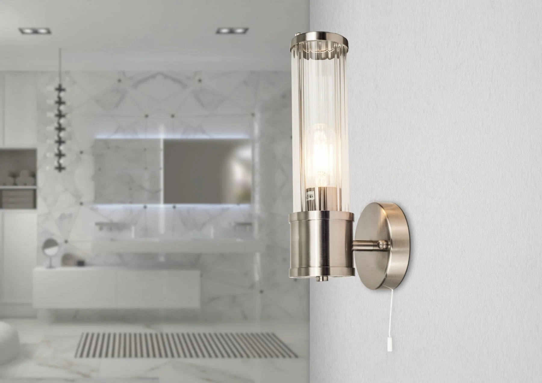 Eleanor Bathroom Light Wall Light- Brushed Brass/ Satin Chrome - Image 11