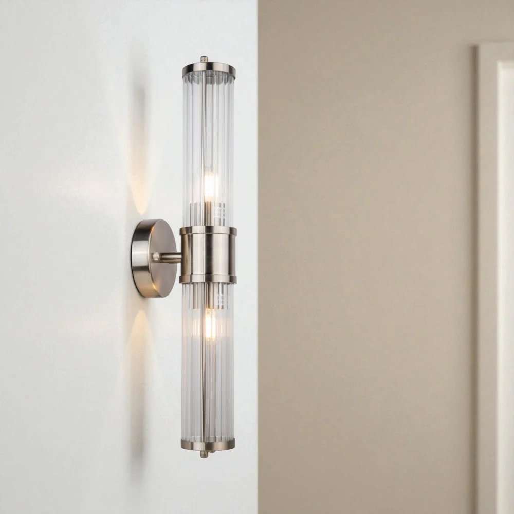 Eleanor Bathroom Light Wall Light- Brushed Brass/ Satin Chrome - Image 8