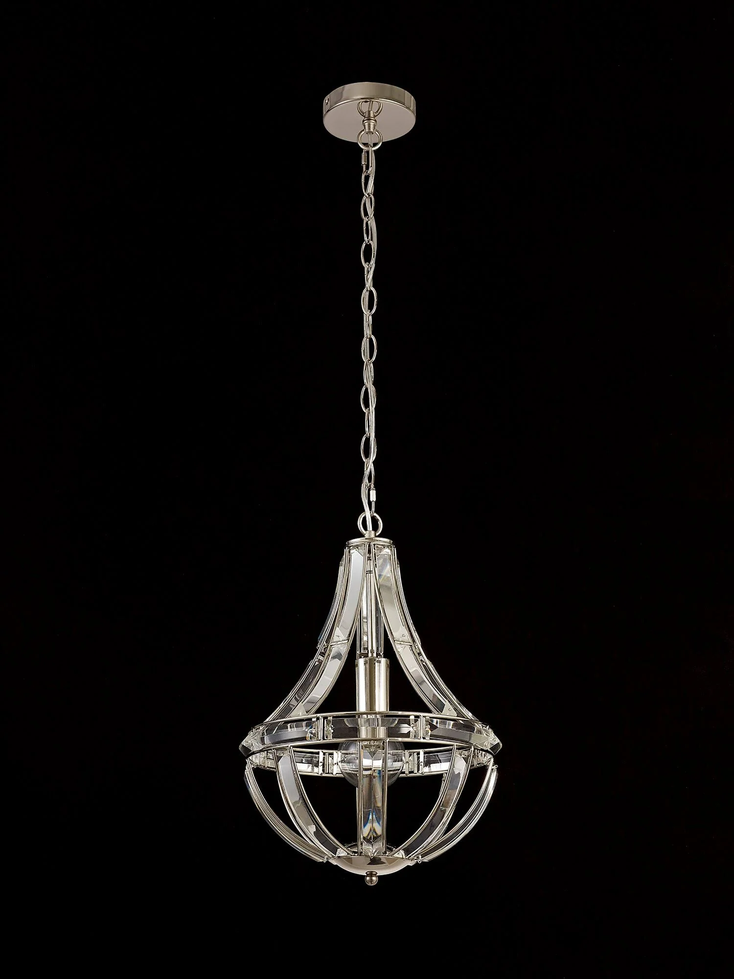 Orlando 3Lt Diamond/Tear Drop Pendant - Polished Nickel - Image 5