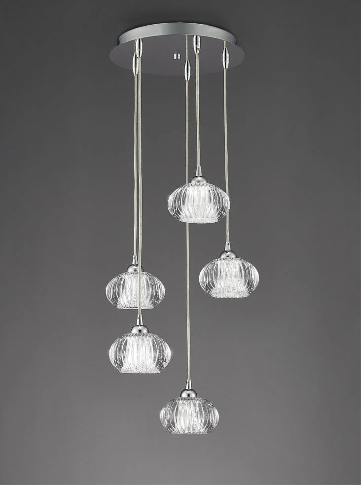 Elegance 3/5/10/11Lt Cluster Ceiling Light - Chrome Finish - Image 2