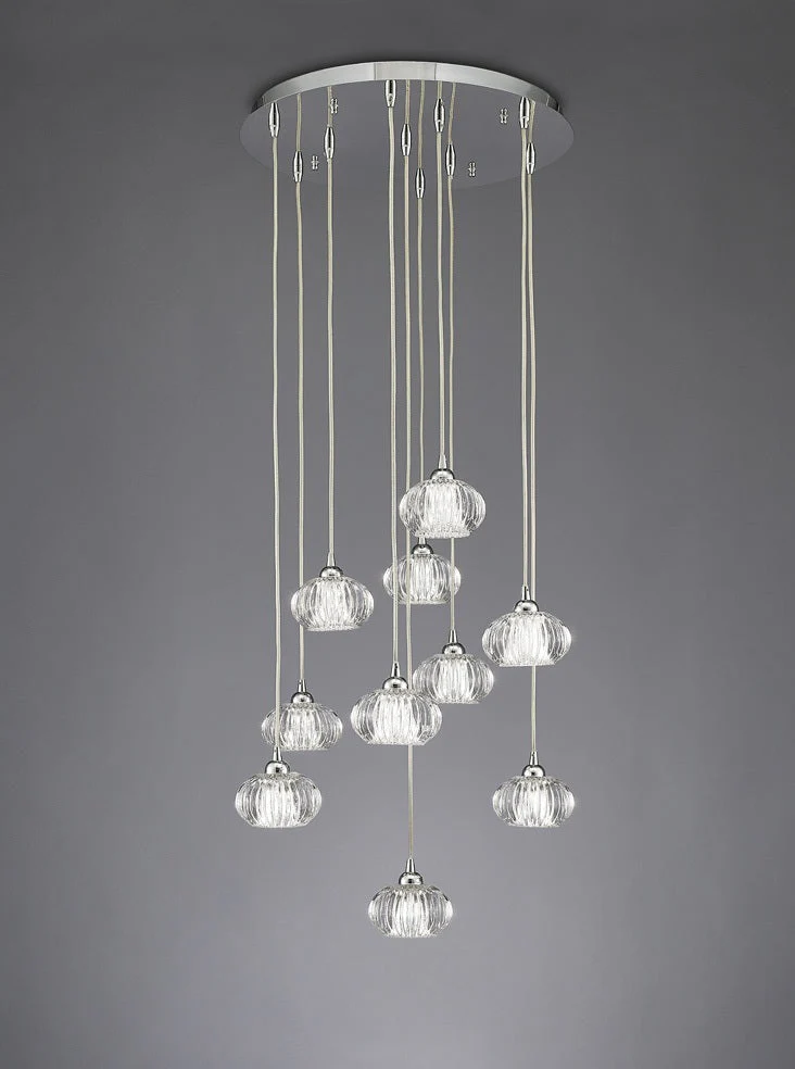 Elegance 3/5/10/11Lt Cluster Ceiling Light - Chrome Finish - Image 3