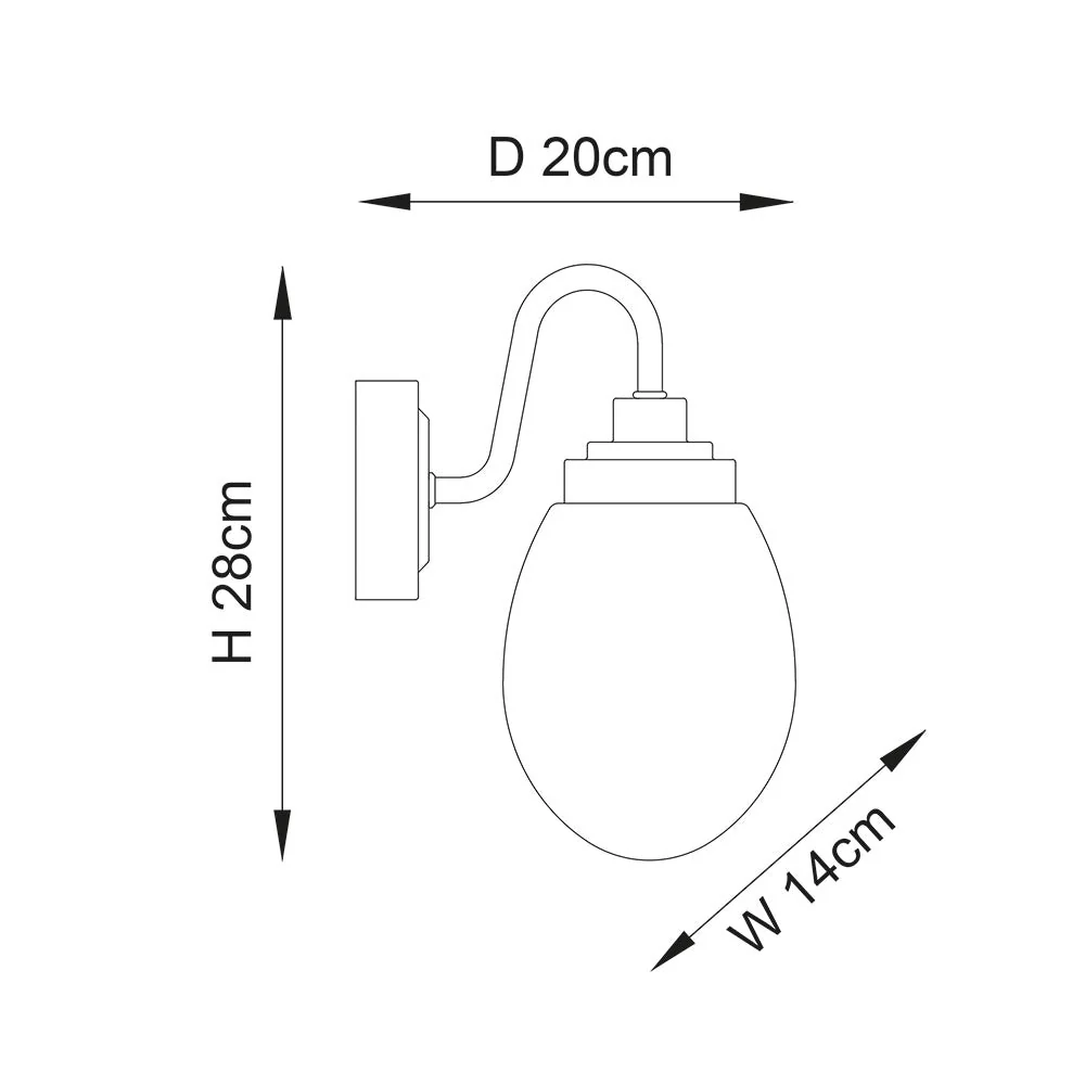 Eliza Bathroom Wall Light IP44 - Image 4
