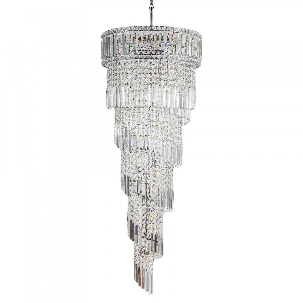 Elizabeth 13/21Lt Crystal Pendant - Antique Brass/Polished Chrome - Image 6