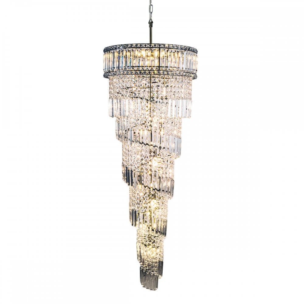 Elizabeth 13/21Lt Crystal Pendant - Antique Brass/Polished Chrome - Image 8