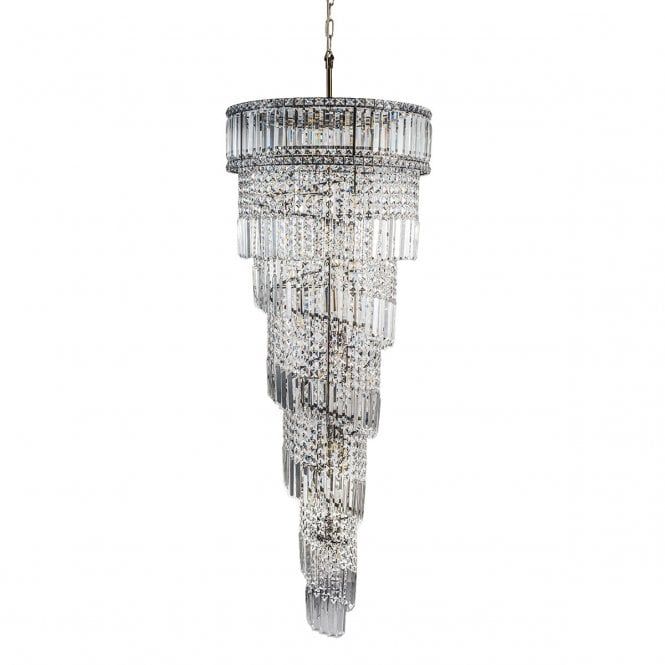 Elizabeth 13/21Lt Crystal Pendant - Antique Brass/Polished Chrome - Image 9