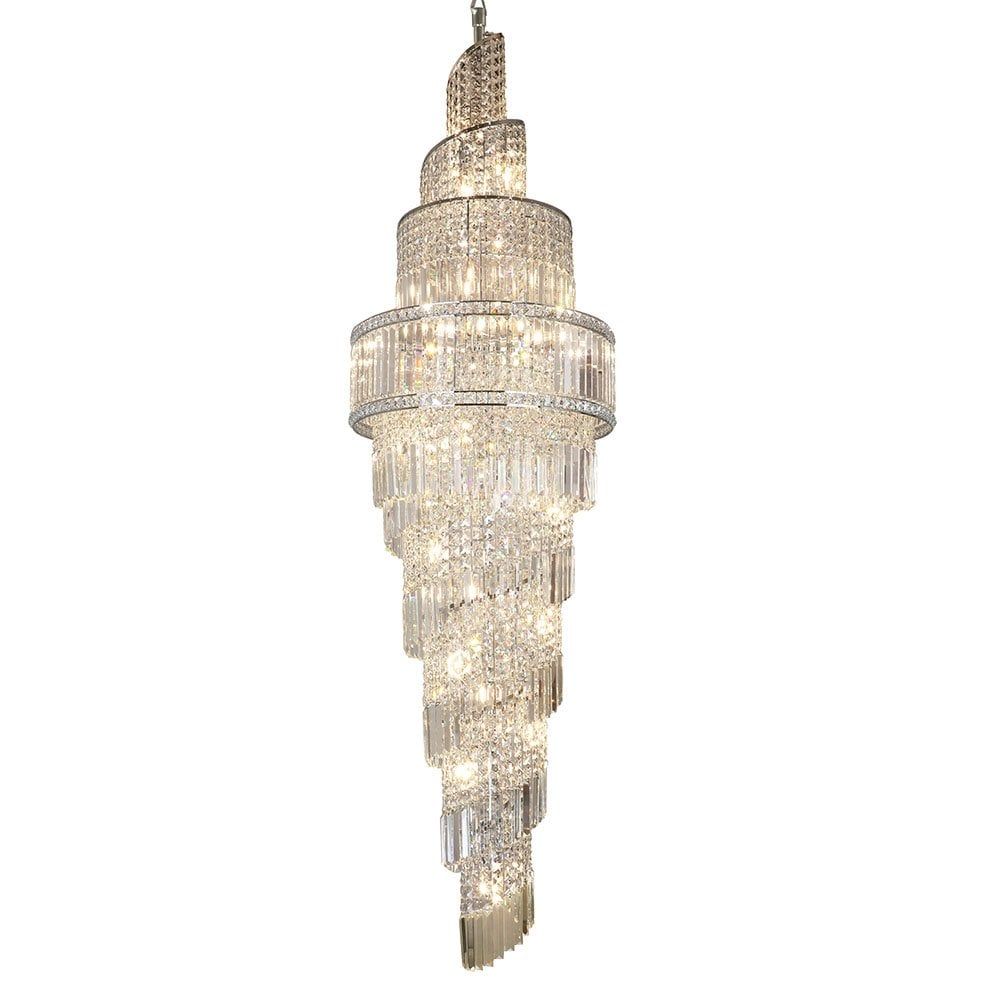 Elizabeth 19Lt/24Lt Crystal Pendant - Satin/Gold/Antique Brass/Polished Chrome - Image 2