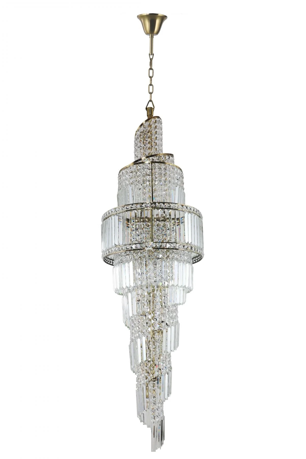 Elizabeth 19Lt/24Lt Crystal Pendant - Satin/Gold/Antique Brass/Polished Chrome - Image 5