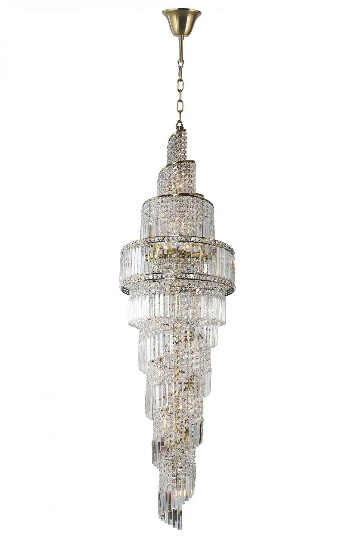 Elizabeth 19Lt/24Lt Crystal Pendant - Satin/Gold/Antique Brass/Polished Chrome - Image 8