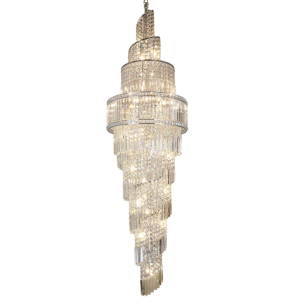 Elizabeth 19Lt/24Lt Crystal Pendant - Satin/Gold/Antique Brass/Polished Chrome - Image 9