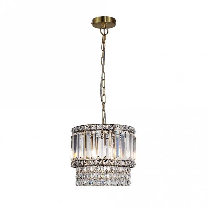 Elizabeth 3Lt/6Lt/9Lt Crystal Pendant - Antique Brass/Polished Chrome - Image 2