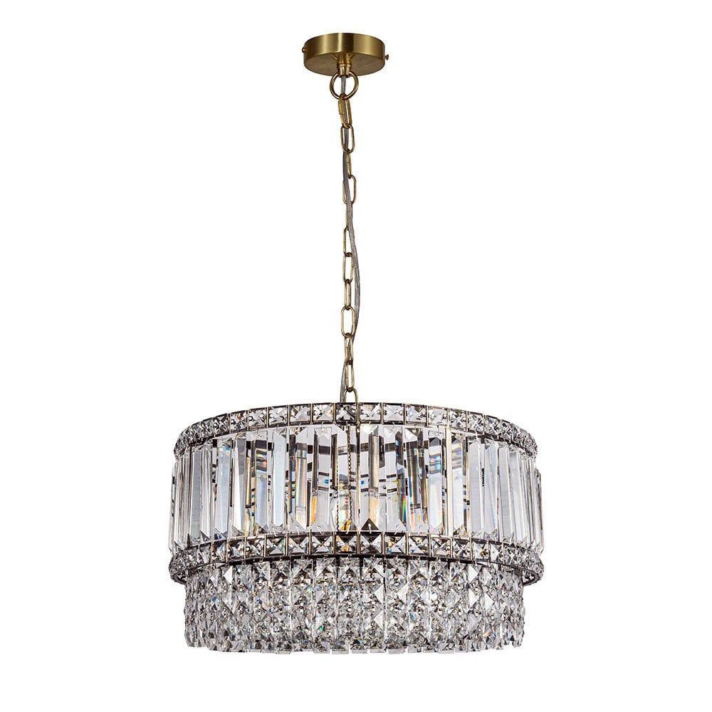 Elizabeth 3Lt/6Lt/9Lt Crystal Pendant - Antique Brass/Polished Chrome - Image 5