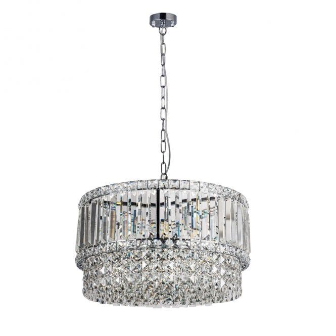 Elizabeth 3Lt/6Lt/9Lt Crystal Pendant - Antique Brass/Polished Chrome - Image 6