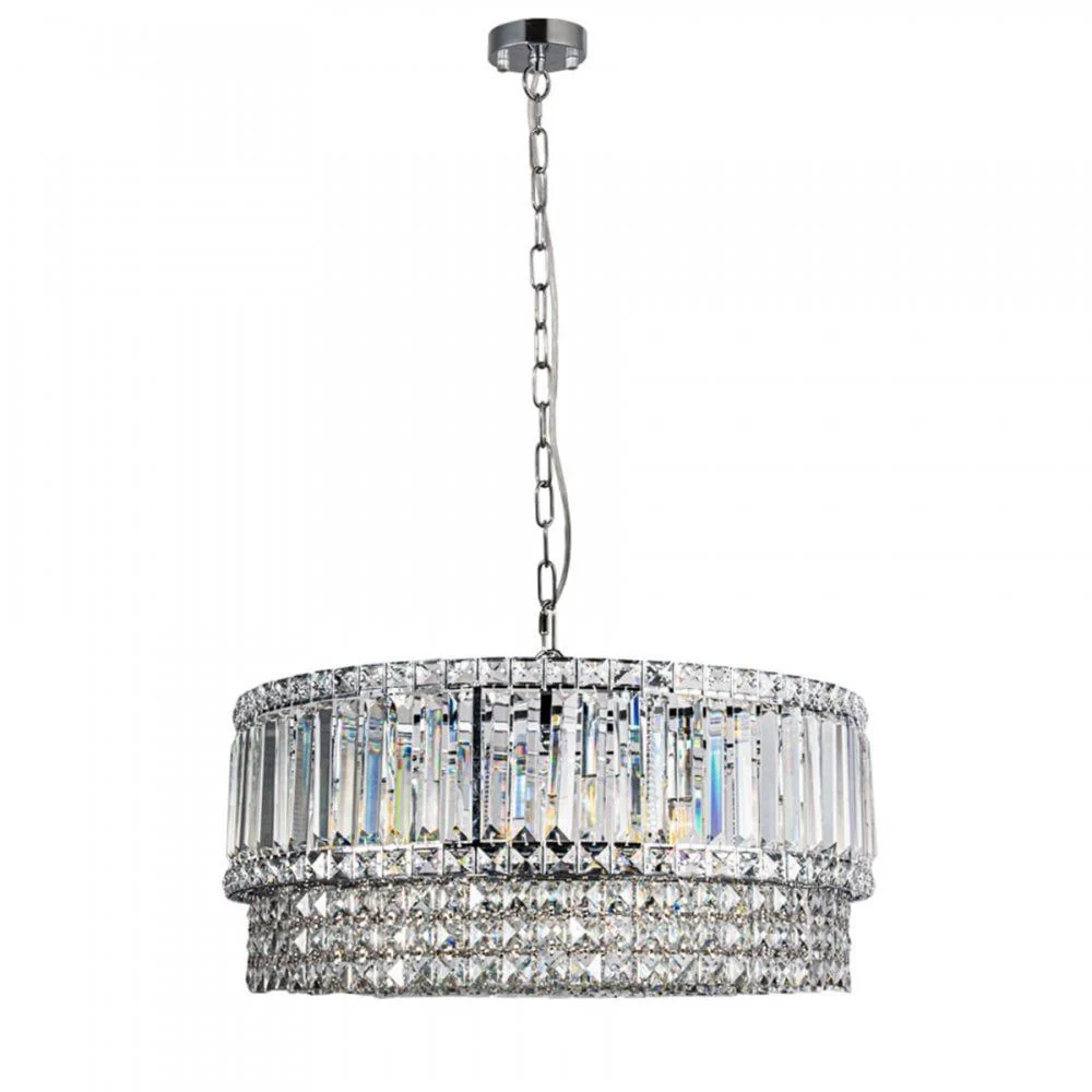 Elizabeth 3Lt/6Lt/9Lt Crystal Pendant - Antique Brass/Polished Chrome - Image 8