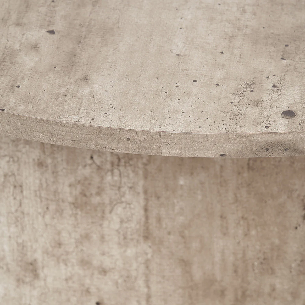 Elkton Concrete Effect Wood Veneer Groove Detail Coffee Table - Image 4