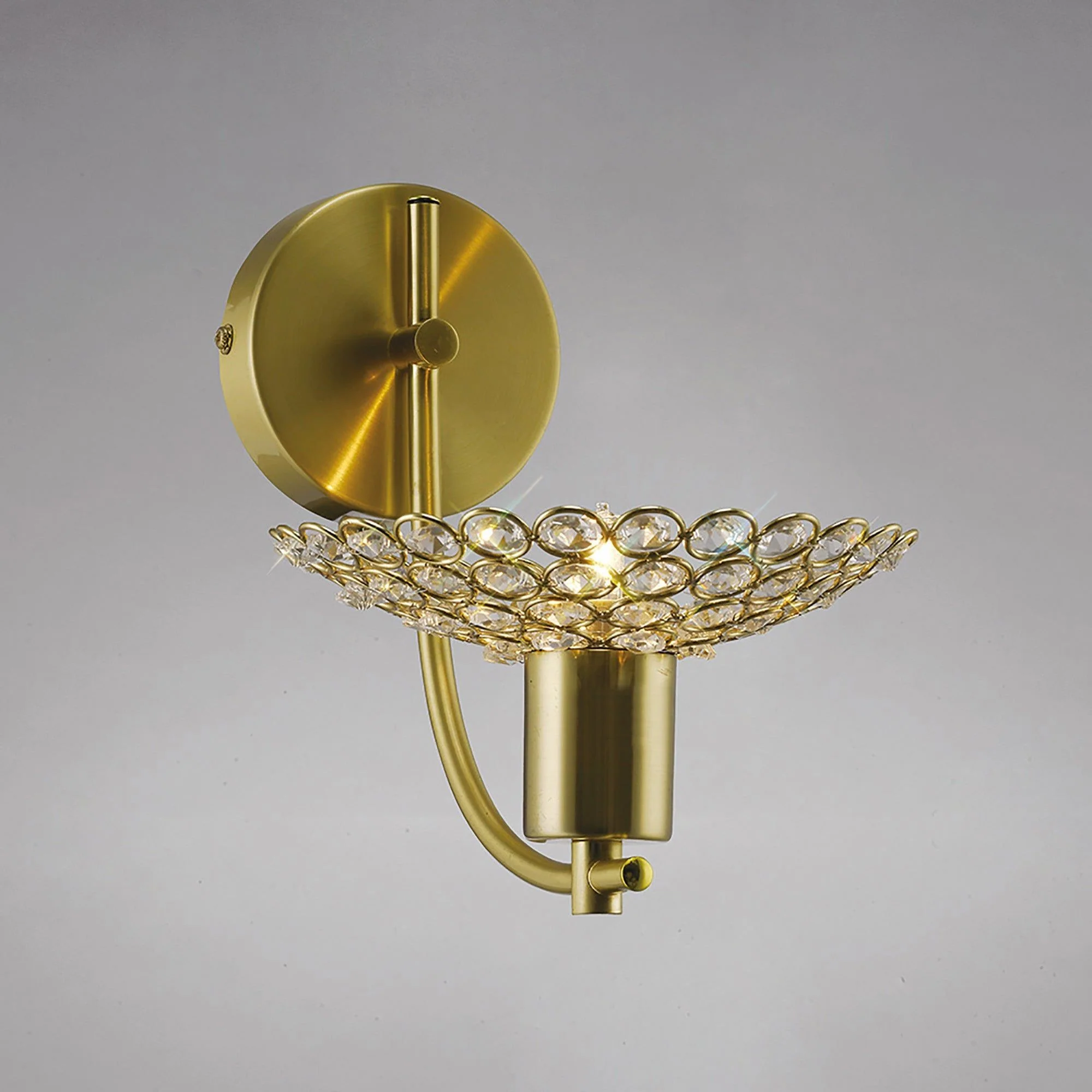 Ellen Wall Lamp 1 Light Brass/Satin Nickel/Crystal - Image 3