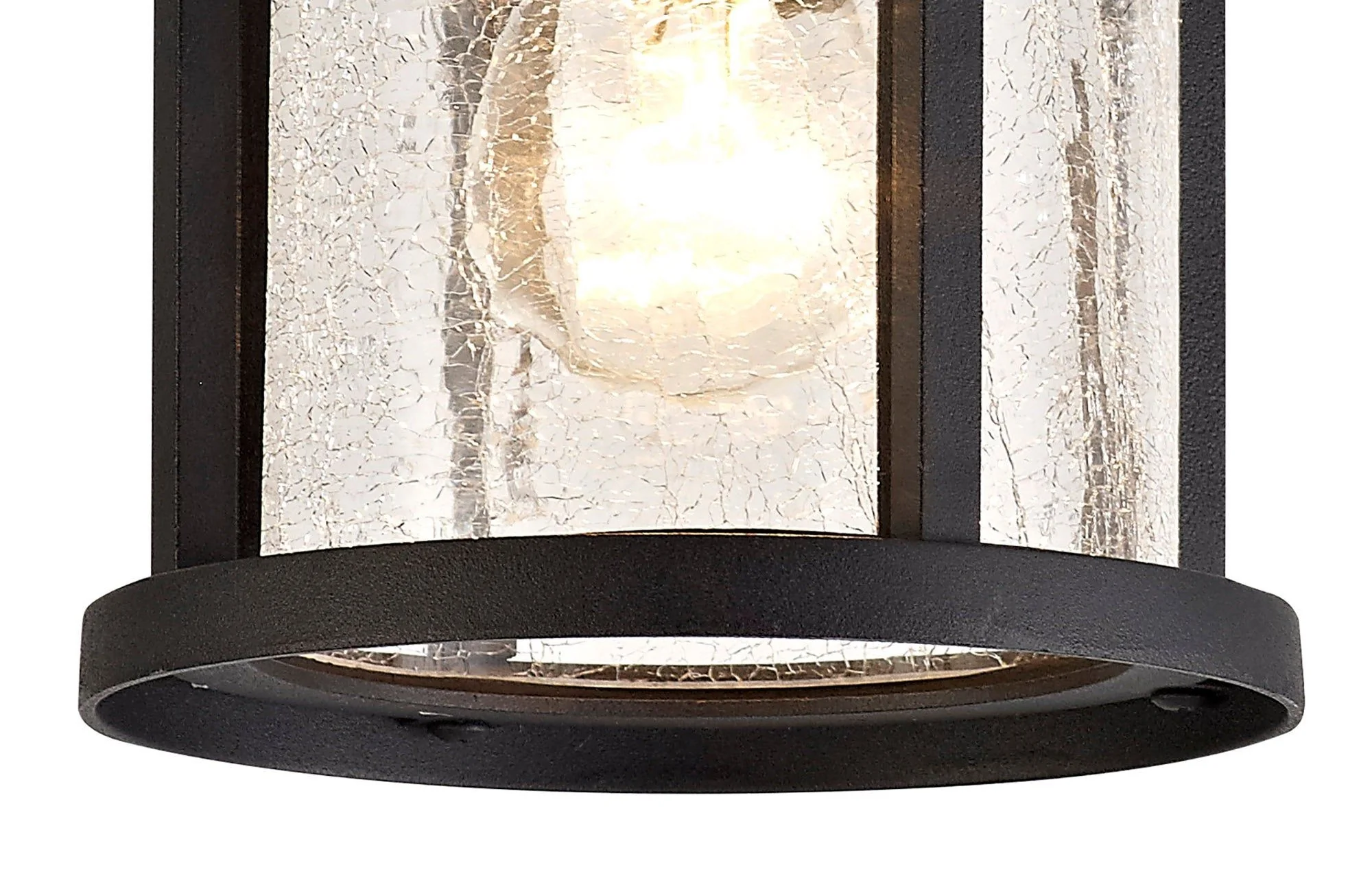 Elliot Ceiling, Black/Clear Crackled Glass - Image 3