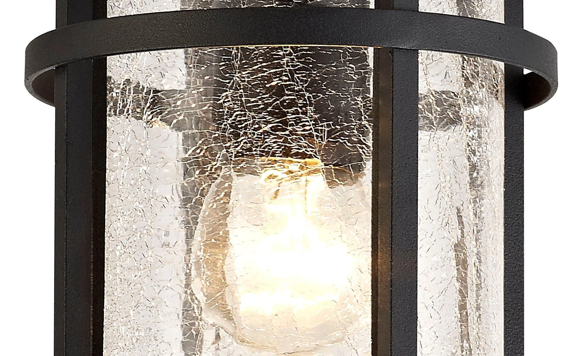 Elliot Ceiling, Black/Clear Crackled Glass - Image 4