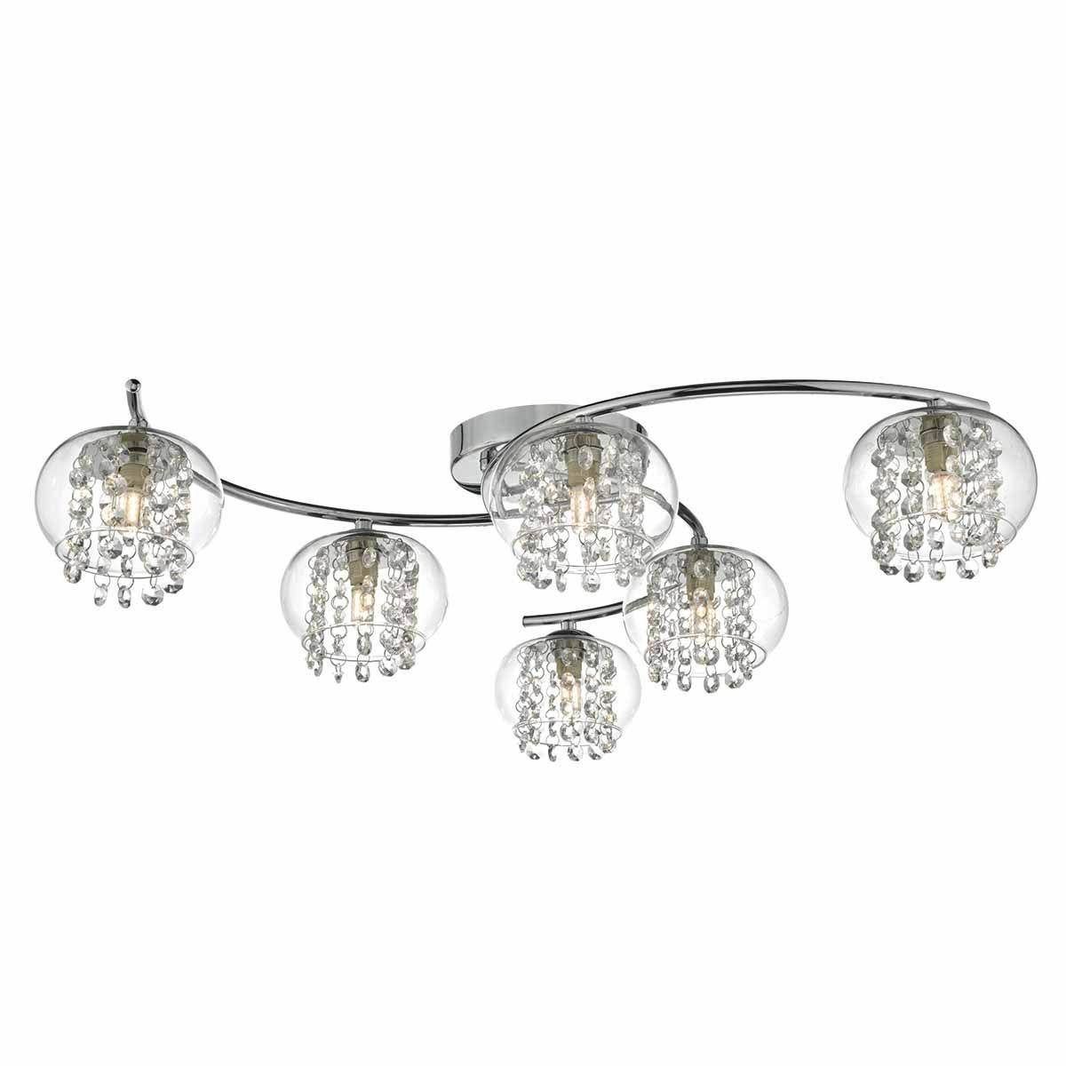 Elma 3/6Lt Semi Flush Polished Chrome & Glass - Image 2