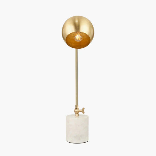 Eloise Gold Metal and Marble Table Lamp - Image 2