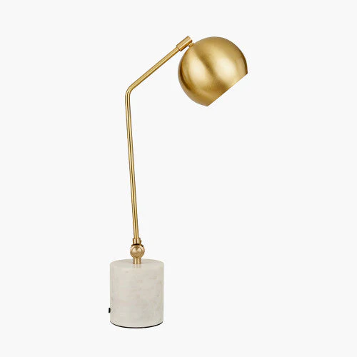 Eloise Gold Metal and Marble Table Lamp - Image 3