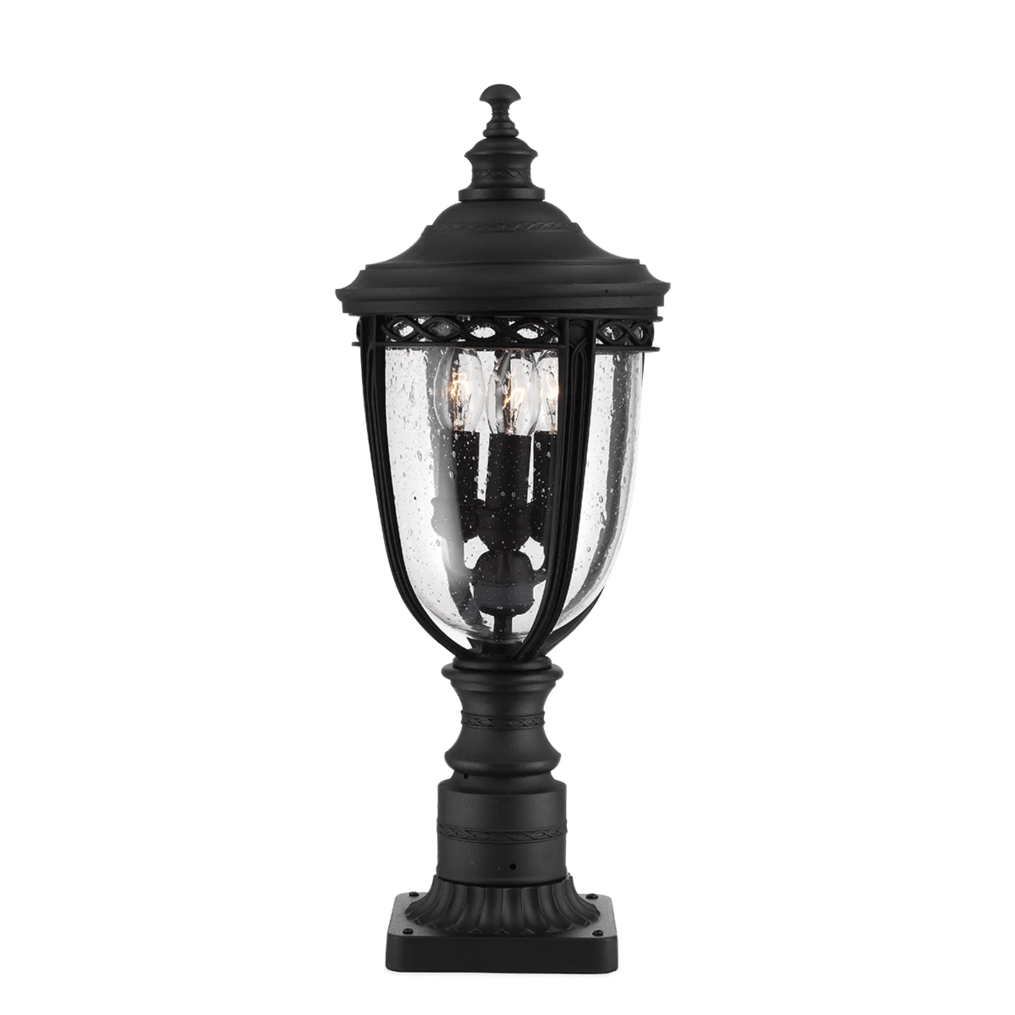 English Bridle 3 Light Medium/Large Pedestal – British Bronze/Black - Image 3