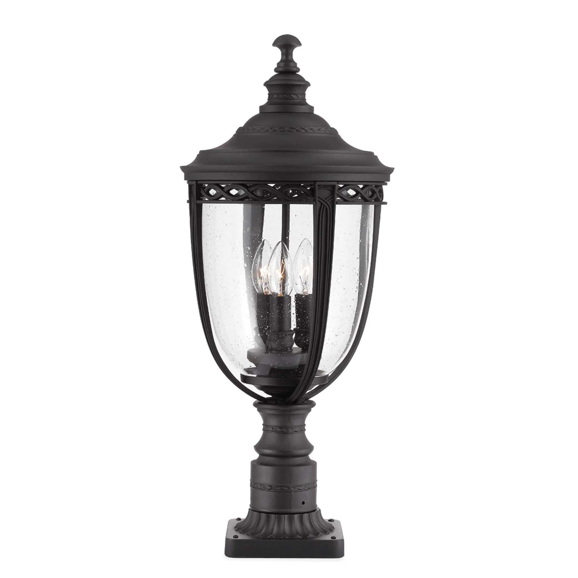 English Bridle 3 Light Medium/Large Pedestal – British Bronze/Black - Image 4