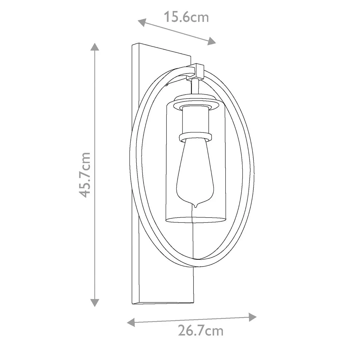 Marlena 1 Light Wall Light - Antique Bronze/Polished Chrome - Image 4
