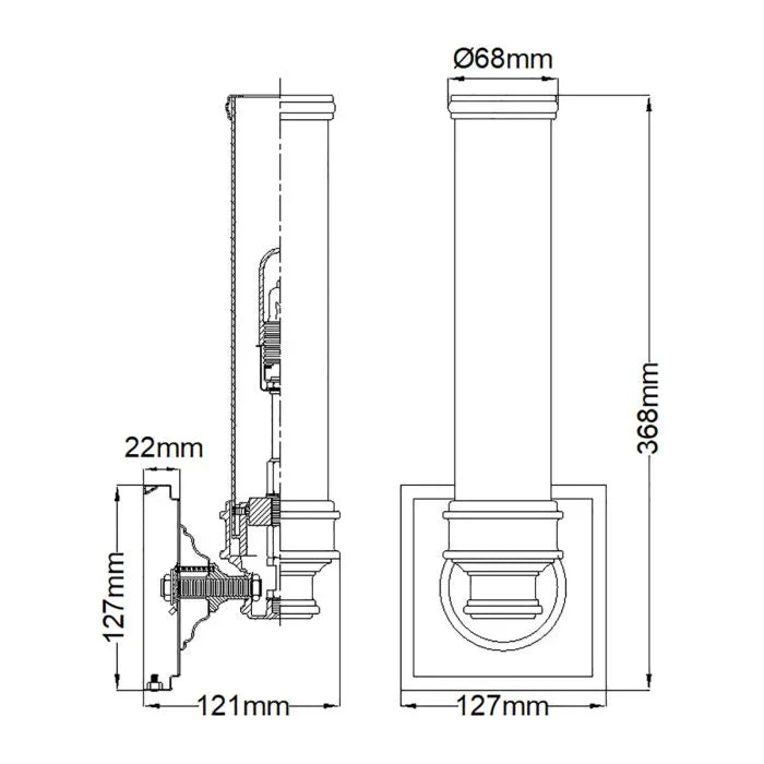 Payne 1 Light Bathroom Wall Light IP44 - Polished Chrome - Image 3