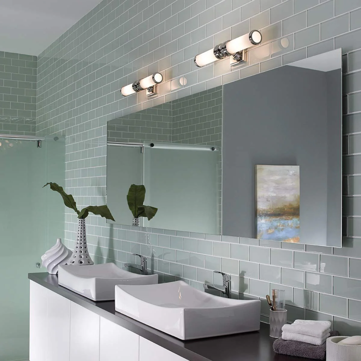 Payne Ornate 2Lt Bathroom Over Mirror Light IP44 - Polished Chrome - Image 2