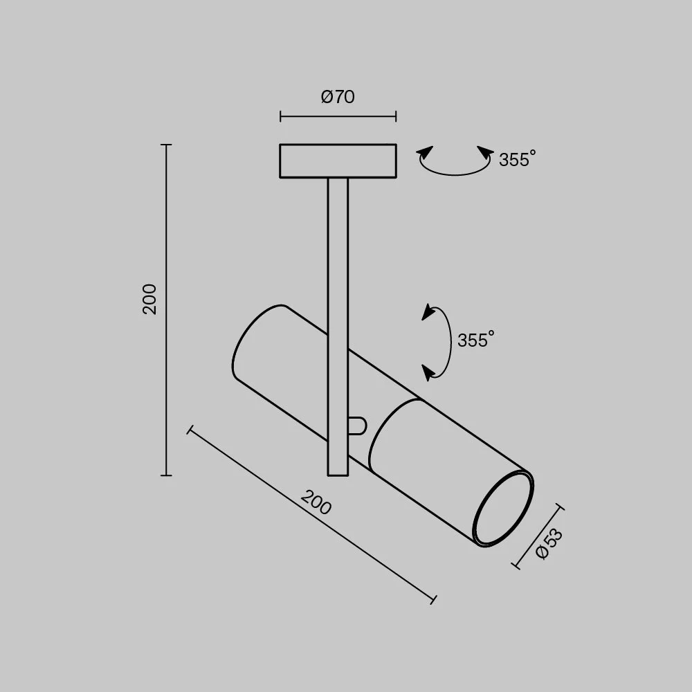 Elti Single Spotlight IP20 - Gold Finish - Image 3