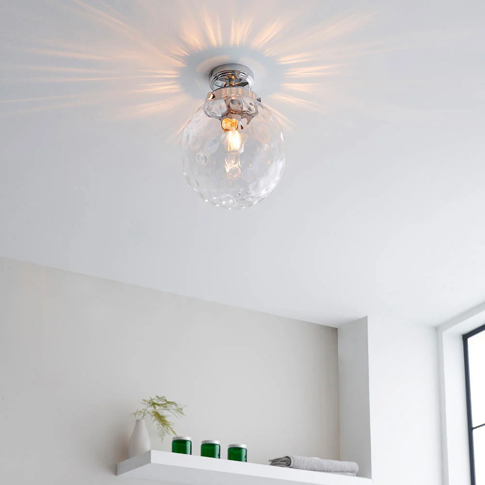Elton 1Lt Bathroom Flush Ceiling Light IP44 - Image 3