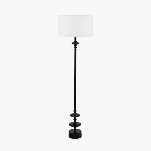 Emilio Matt Black Candlestick Floor Lamp Base - Image 5