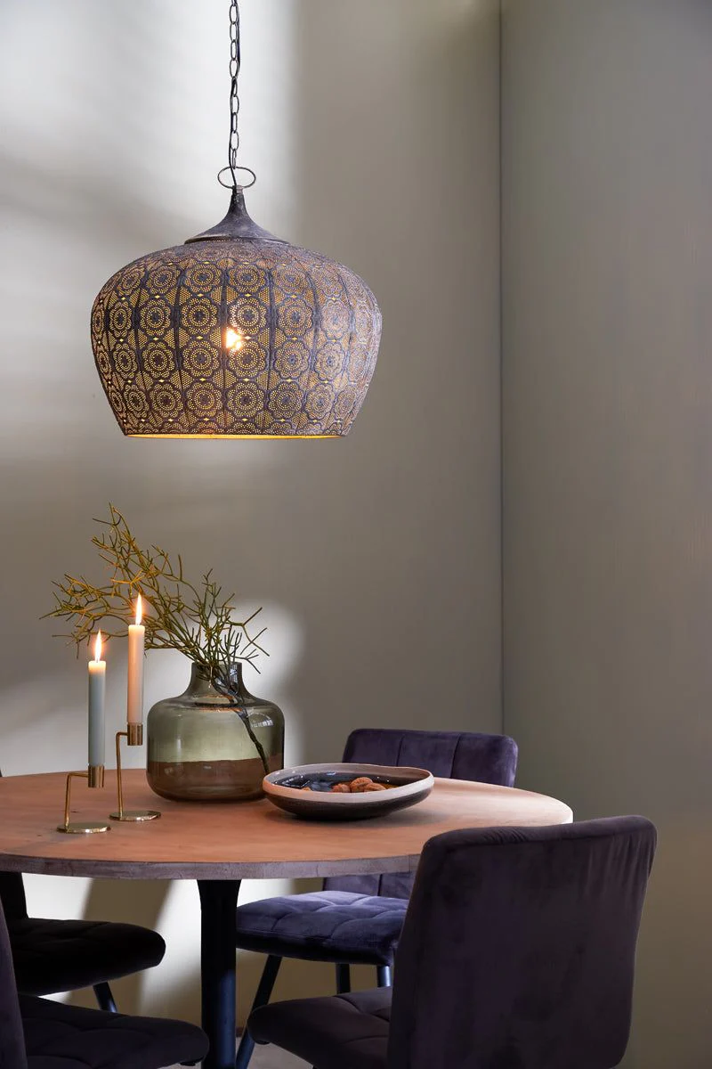 Emine Medium/Large Hanging Lamp - Brown Gold Finish - Image 8