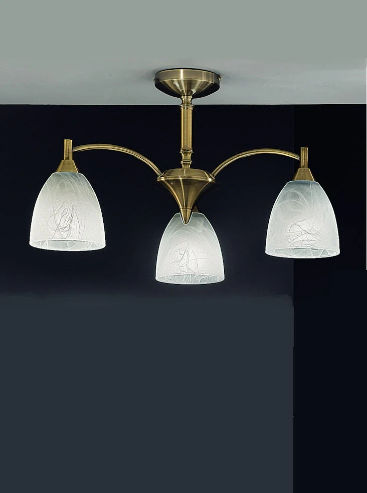 Emma 3/5Lt Semi Flush Light - Chrome/Bronze Finish - Image 2