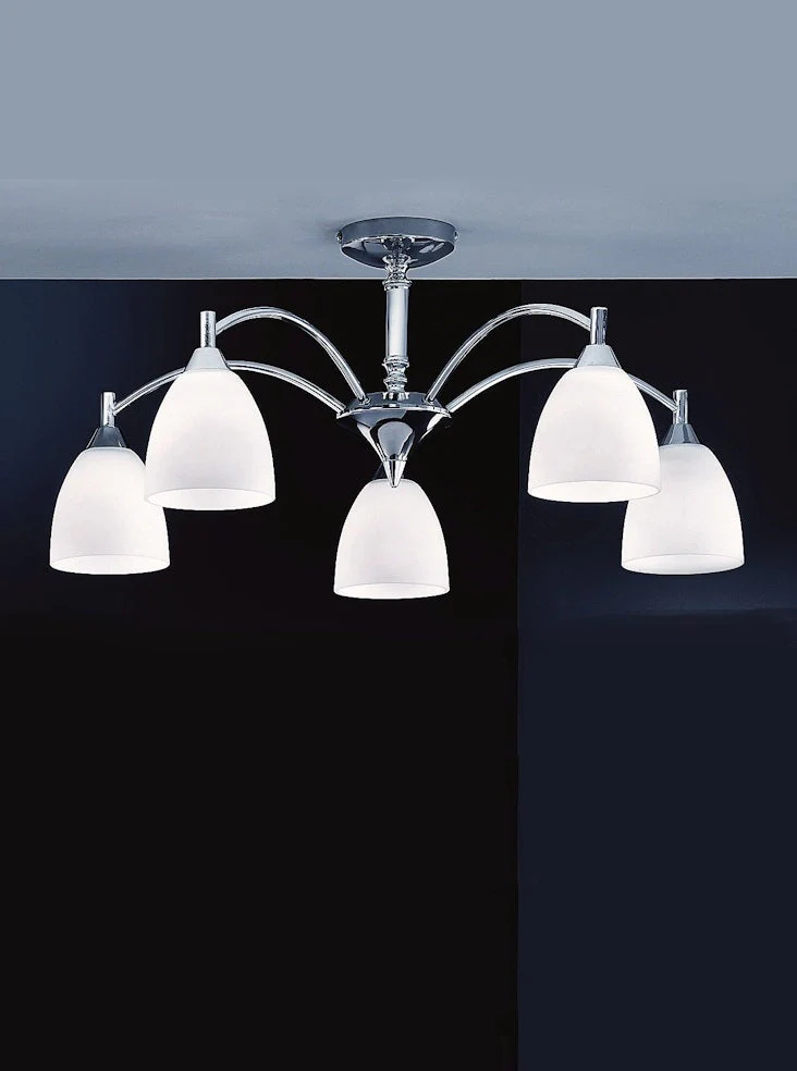 Emma 3/5Lt Semi Flush Light - Chrome/Bronze Finish - Image 3
