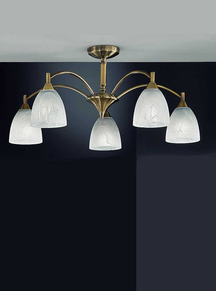Emma 3/5Lt Semi Flush Light - Chrome/Bronze Finish - Image 4