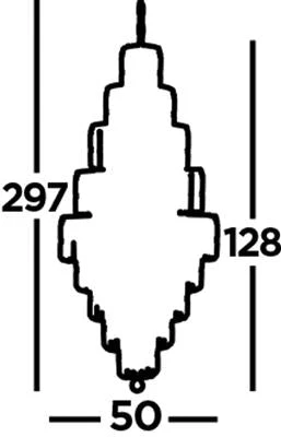Empire 13Lt Crystal Ceiling Light - Chrome/Brass Finish - Image 9