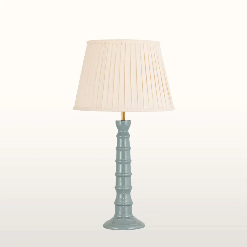 Rue Enamel Table Lamp- Blue/ Burgundy Base w Shades Finishes - Image 16