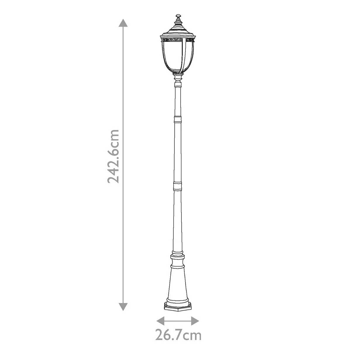 English Bridle 3 Light Medium/Large Pillar Lantern - Black/British Bronze IP44 E14 - Image 19
