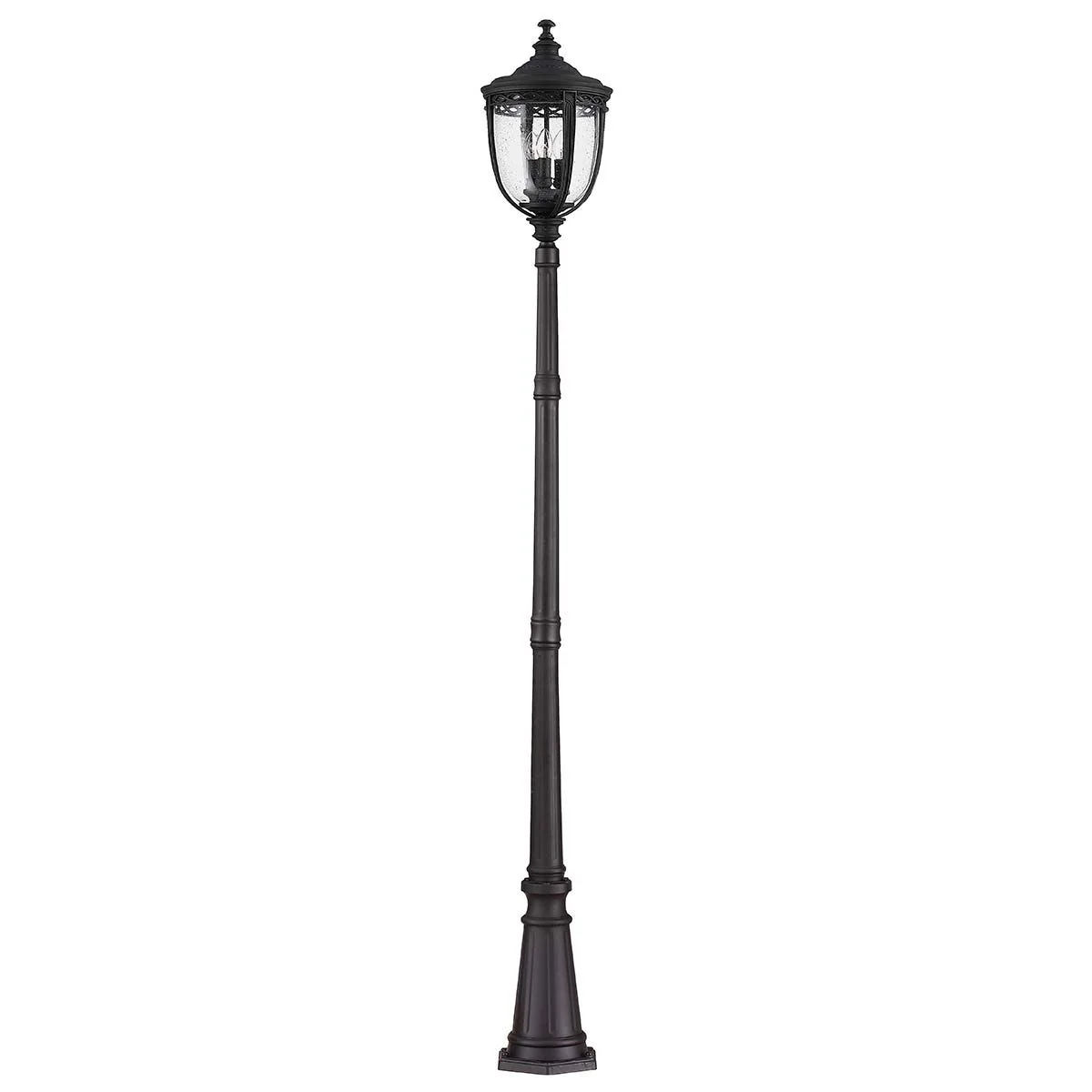 English Bridle 3 Light Medium/Large Pillar Lantern - Black/British Bronze IP44 E14 - Image 3