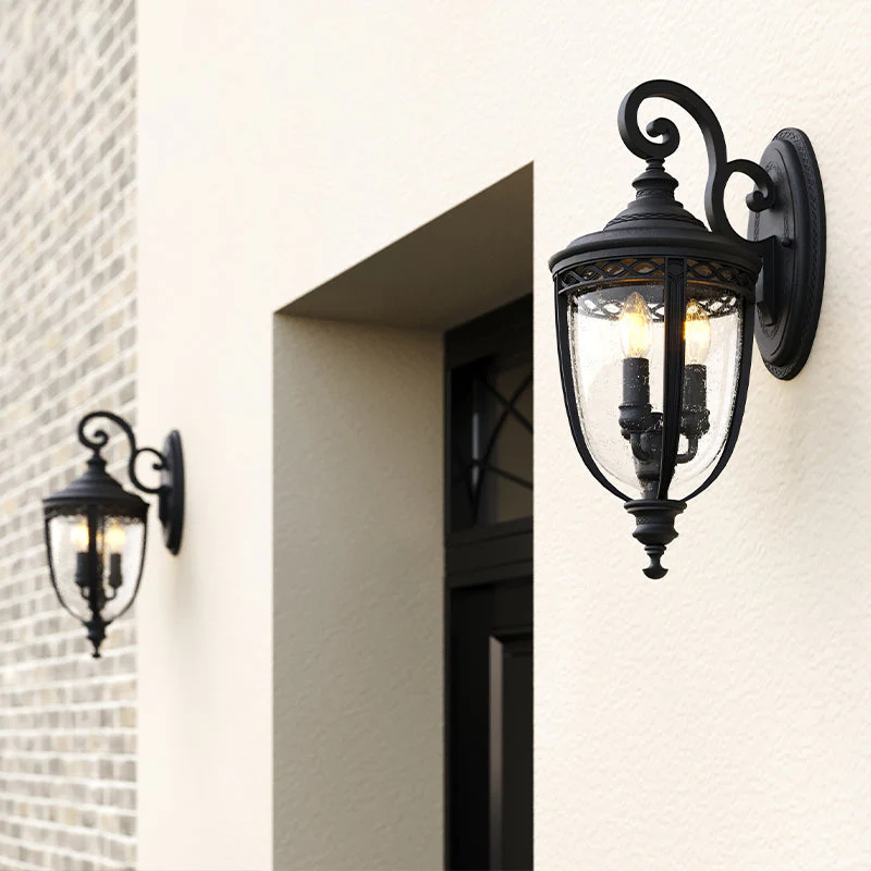 English Bridle Small/Medium/Large Wall Lantern - Black/British Bronze Finish - Image 12