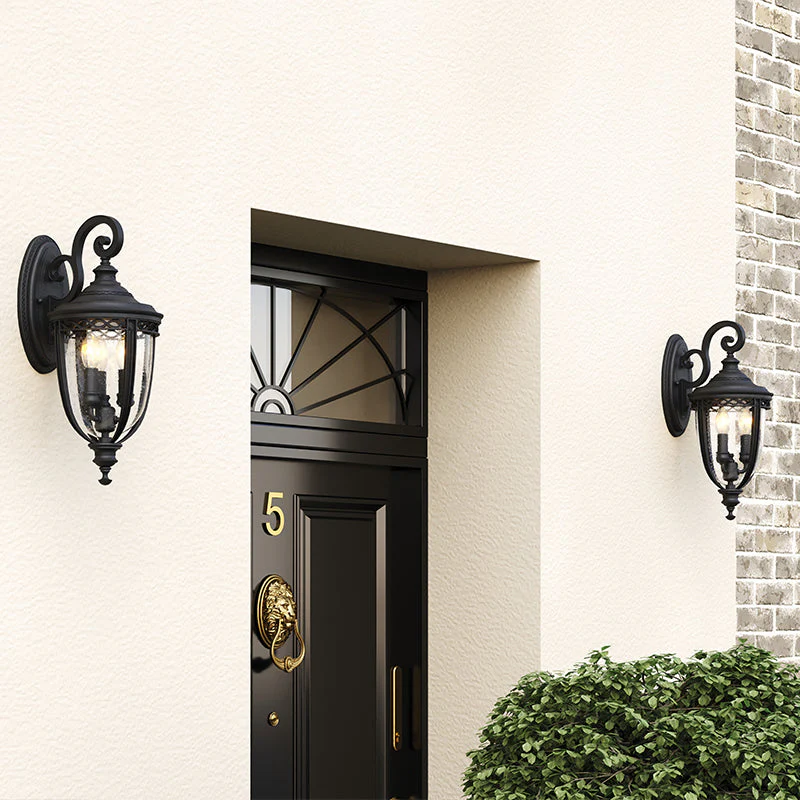 English Bridle Small/Medium/Large Wall Lantern - Black/British Bronze Finish - Image 14
